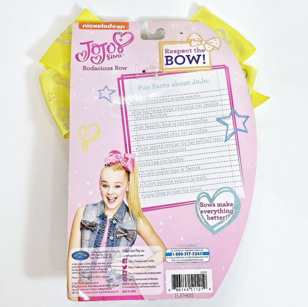 Jojo Bodacious Large Yellow Bow Rainbow Faux Hair Glam Colorful Festival Disco - Picture 5 of 16